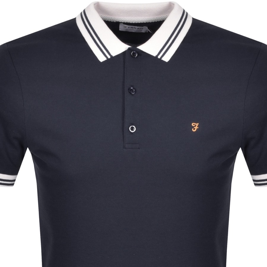 Alternative Image for ProductFarah Vintage Short Sleeve Polo T Shirt Navy2